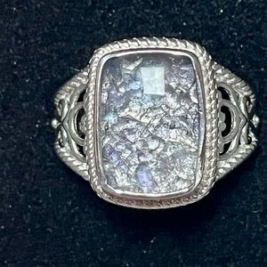 Matrix Tanzanite Gemstone Ring in Platinum